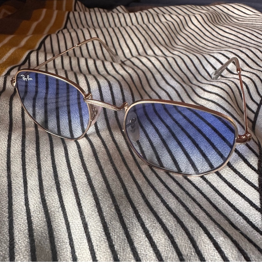 Ray Ban RB3548 Hexagonal light blue gradient sunglasses